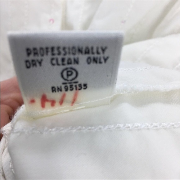 Lafayette 148 Crisp White Textured Sequin Button Up Shirt Medium - Picture 8 of 9